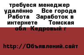 требуеся менеджер (удалённо) - Все города Работа » Заработок в интернете   . Томская обл.,Кедровый г.